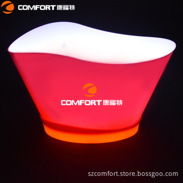 Plastic oil painted lighted wine bucket